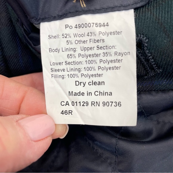 Lauren Ralph Lauren Pea Coat 46R Blue - Picture 10 of 16